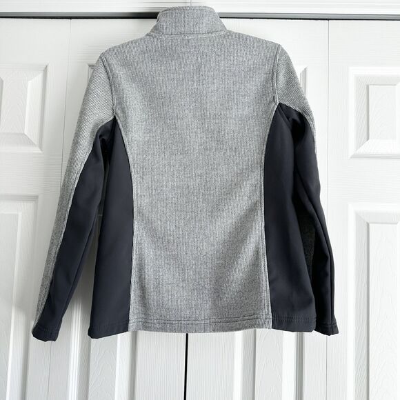 Faded Glory Jacket Size M Gray Full Zip Ribbed Fitted Lightweight Activewear - Picture 2 of 9